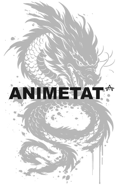 Ink-Wash Mythic Dragon anime temporary tattoo on skin