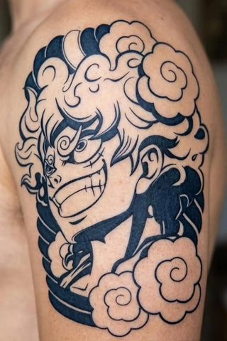 The Warrior of Liberation: Gear 5 Luffy anime temporary tattoo design