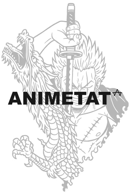 Zoro and the Dragon anime temporary tattoo on skin