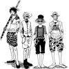 Straw Hat Pirates in Casual Style