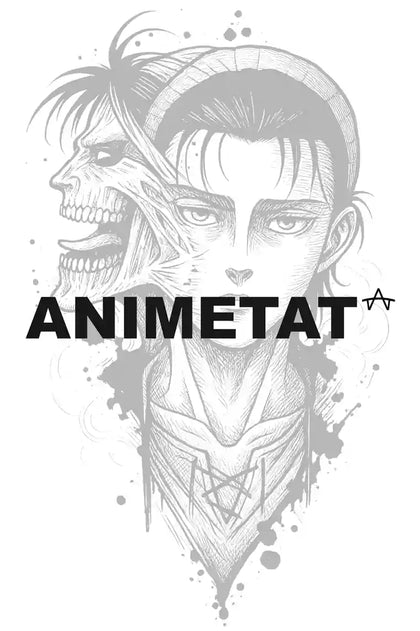 Eren Yeager Titan Shadow tattoo backing card
