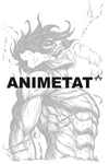 Attack Titan Roaring Strength tattoo backing card