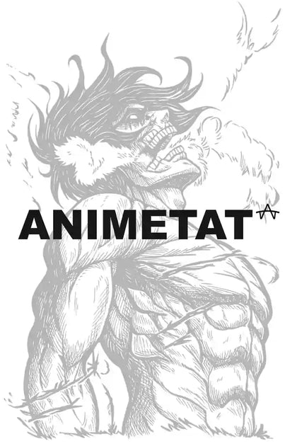 Attack Titan Roaring Strength tattoo backing card
