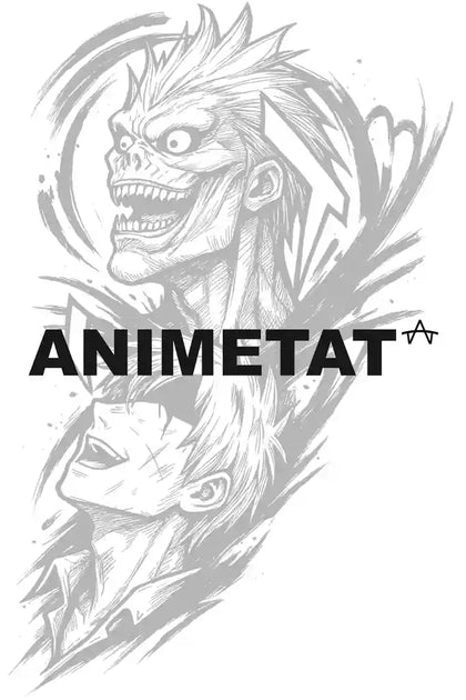 Ryuk and Light Yagami tattoo backing card