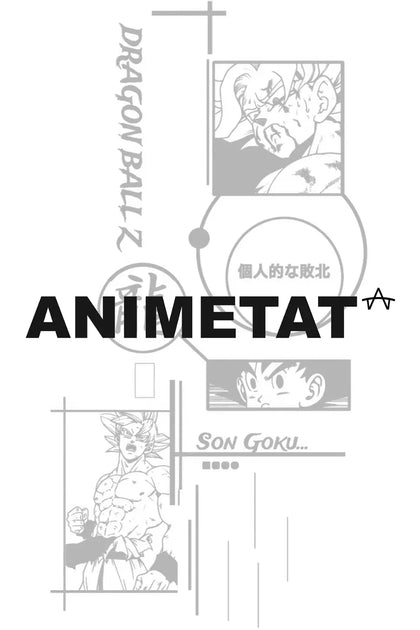 Son Goku Manga Panels tattoo backing card
