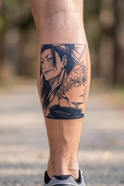 Gojo and Geto Split Memories developed tattoo on skin