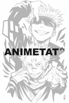 Gojo and Sukuna Curse Duo tattoo backing card