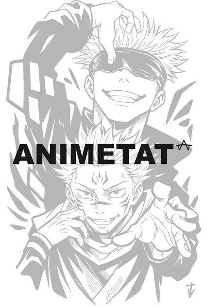 Gojo and Sukuna Curse Duo tattoo backing card