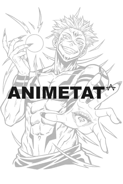 Sukuna Cursed King tattoo backing card