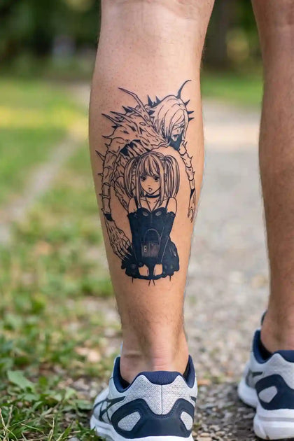 Misa Amane and Ryuk developed tattoo on skin
