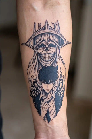 Monarch Crown Shadow developed tattoo on skin