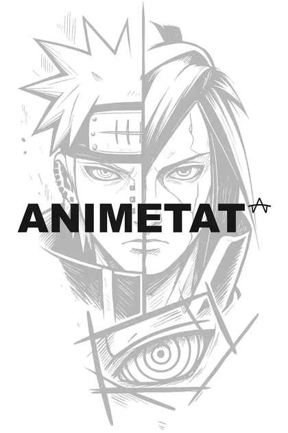 Naruto and Sasuke Rival Gaze tattoo backing card