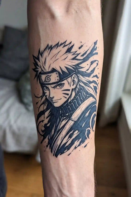 Naruto Uzumaki Shinobi Resolve developed tattoo on skin