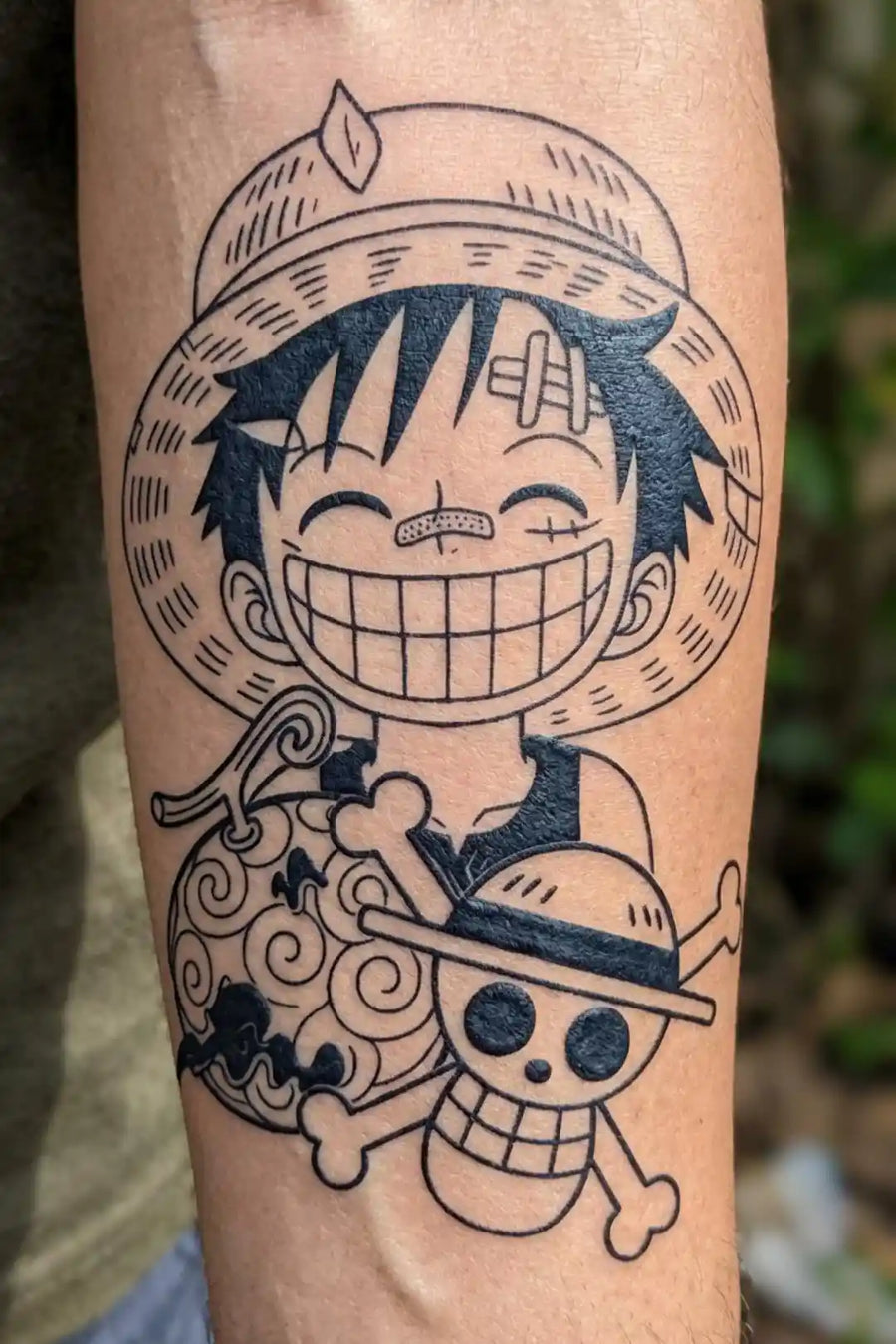 Young Captain & The Devil Fruit anime temporary tattoo design