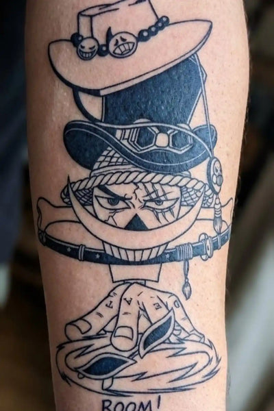 The Three Brothers' Brotherhood anime temporary tattoo design