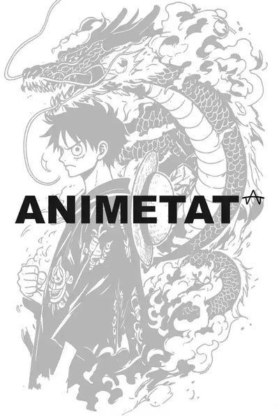 Luffy & The Dragon Spirit anime temporary tattoo on skin