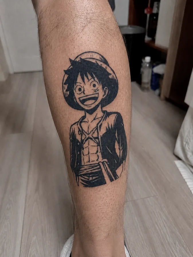 Luffys Fearless Joy customer tattoo result