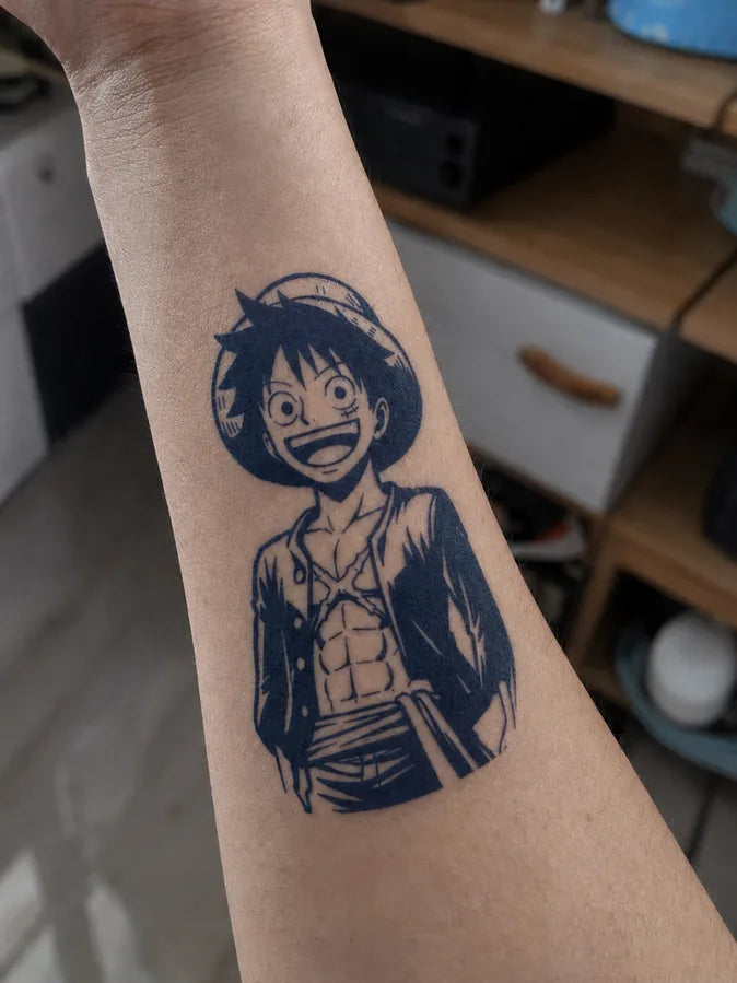 Luffys Fearless Joy customer tattoo result