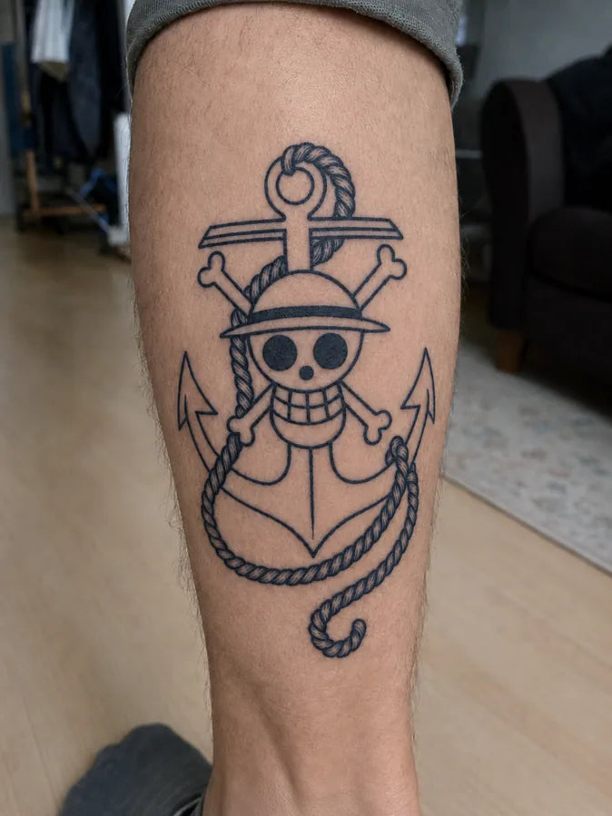 Luffy and Zoros Brotherhood customer tattoo result